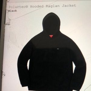 supreme hooded raglan jacket